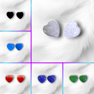 Brincos Banho de Prata | Pedra Natural | Coração com Tarracha | Orgonite Artesanal