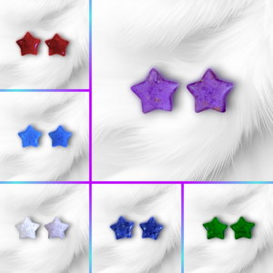 Brincos Banho de Prata | Pedra Natural | Estrela com Tarracha | Orgonite Artesanal