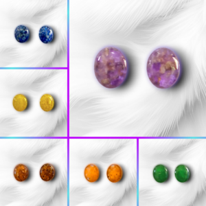 Brincos Banho de Prata | Pedra Natural | Oval com Tarracha | Orgonite Artesanal